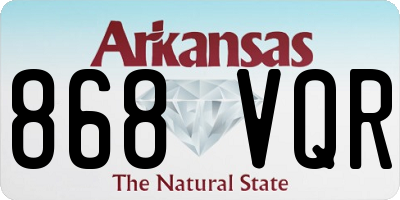 AR license plate 868VQR