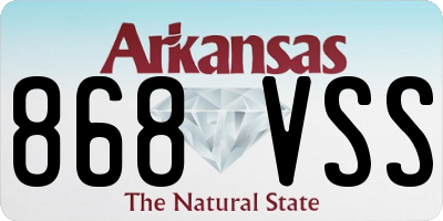AR license plate 868VSS
