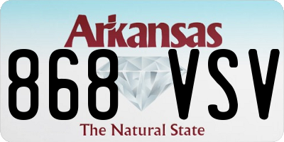 AR license plate 868VSV