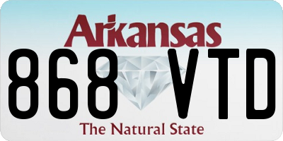 AR license plate 868VTD