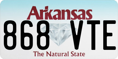 AR license plate 868VTE