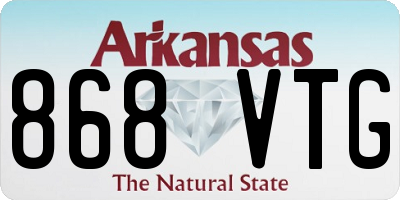 AR license plate 868VTG
