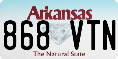 AR license plate 868VTN