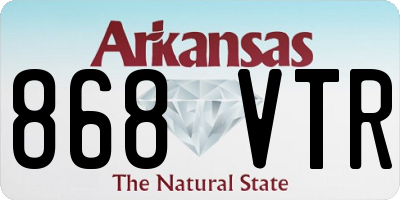AR license plate 868VTR