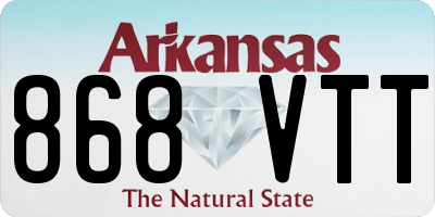 AR license plate 868VTT