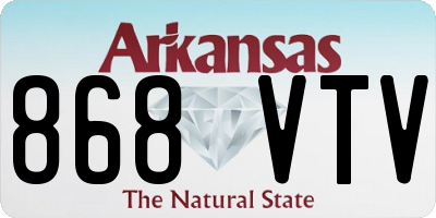 AR license plate 868VTV