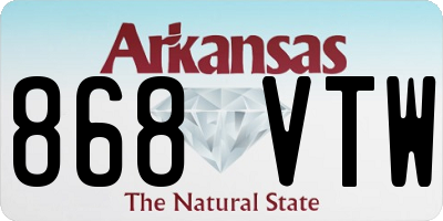 AR license plate 868VTW