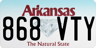 AR license plate 868VTY
