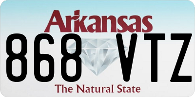 AR license plate 868VTZ