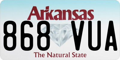 AR license plate 868VUA