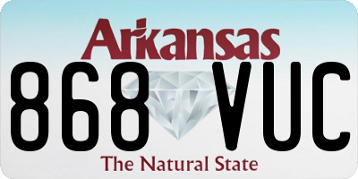 AR license plate 868VUC