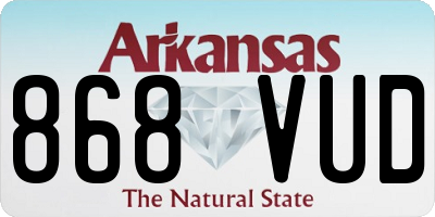 AR license plate 868VUD