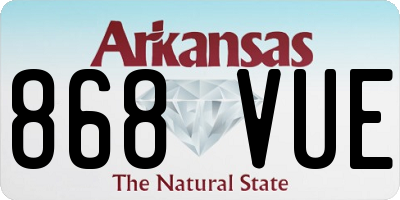 AR license plate 868VUE