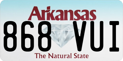AR license plate 868VUI