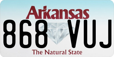 AR license plate 868VUJ