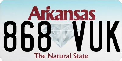 AR license plate 868VUK