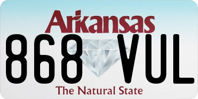 AR license plate 868VUL