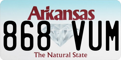 AR license plate 868VUM