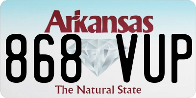 AR license plate 868VUP
