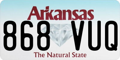 AR license plate 868VUQ