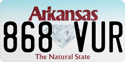 AR license plate 868VUR