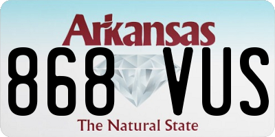 AR license plate 868VUS