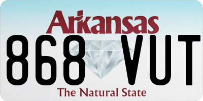 AR license plate 868VUT