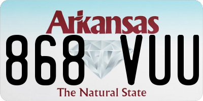 AR license plate 868VUU