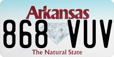 AR license plate 868VUV
