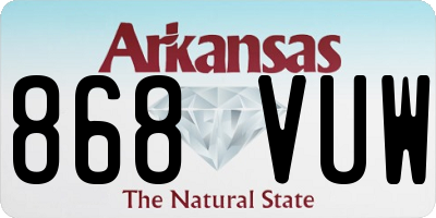 AR license plate 868VUW