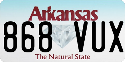 AR license plate 868VUX