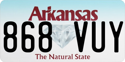 AR license plate 868VUY
