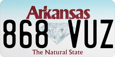 AR license plate 868VUZ