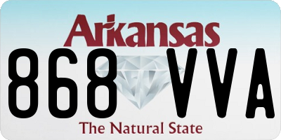 AR license plate 868VVA