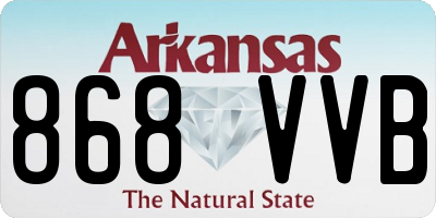 AR license plate 868VVB