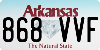 AR license plate 868VVF