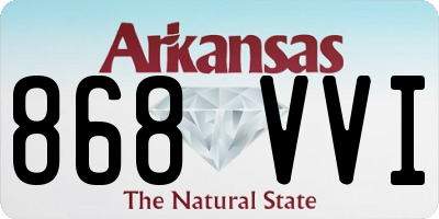 AR license plate 868VVI