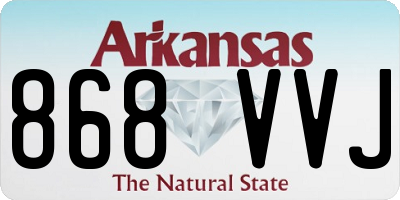 AR license plate 868VVJ