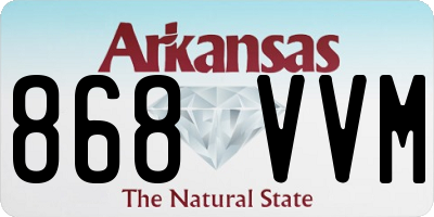 AR license plate 868VVM
