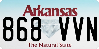 AR license plate 868VVN