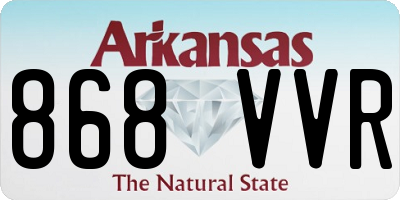 AR license plate 868VVR