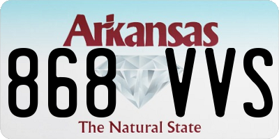 AR license plate 868VVS