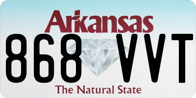 AR license plate 868VVT