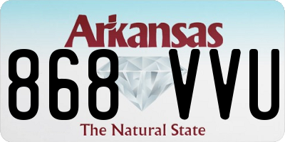 AR license plate 868VVU