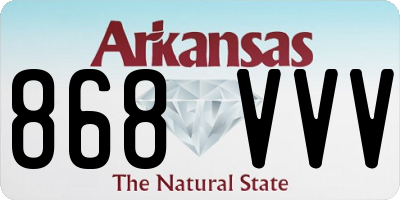 AR license plate 868VVV