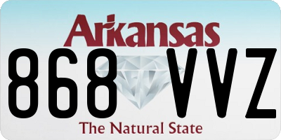 AR license plate 868VVZ