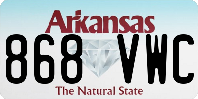 AR license plate 868VWC