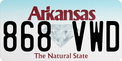 AR license plate 868VWD