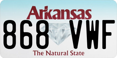AR license plate 868VWF