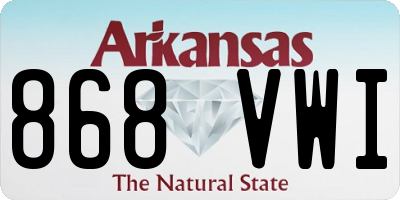 AR license plate 868VWI